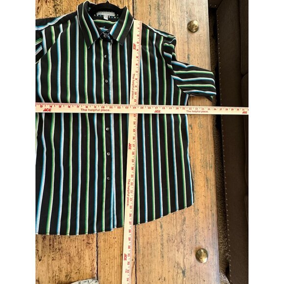 Foxcroft womens Black Blouse 16 long sleeve button up cotton collared shaped fit - Picture 5 of 6